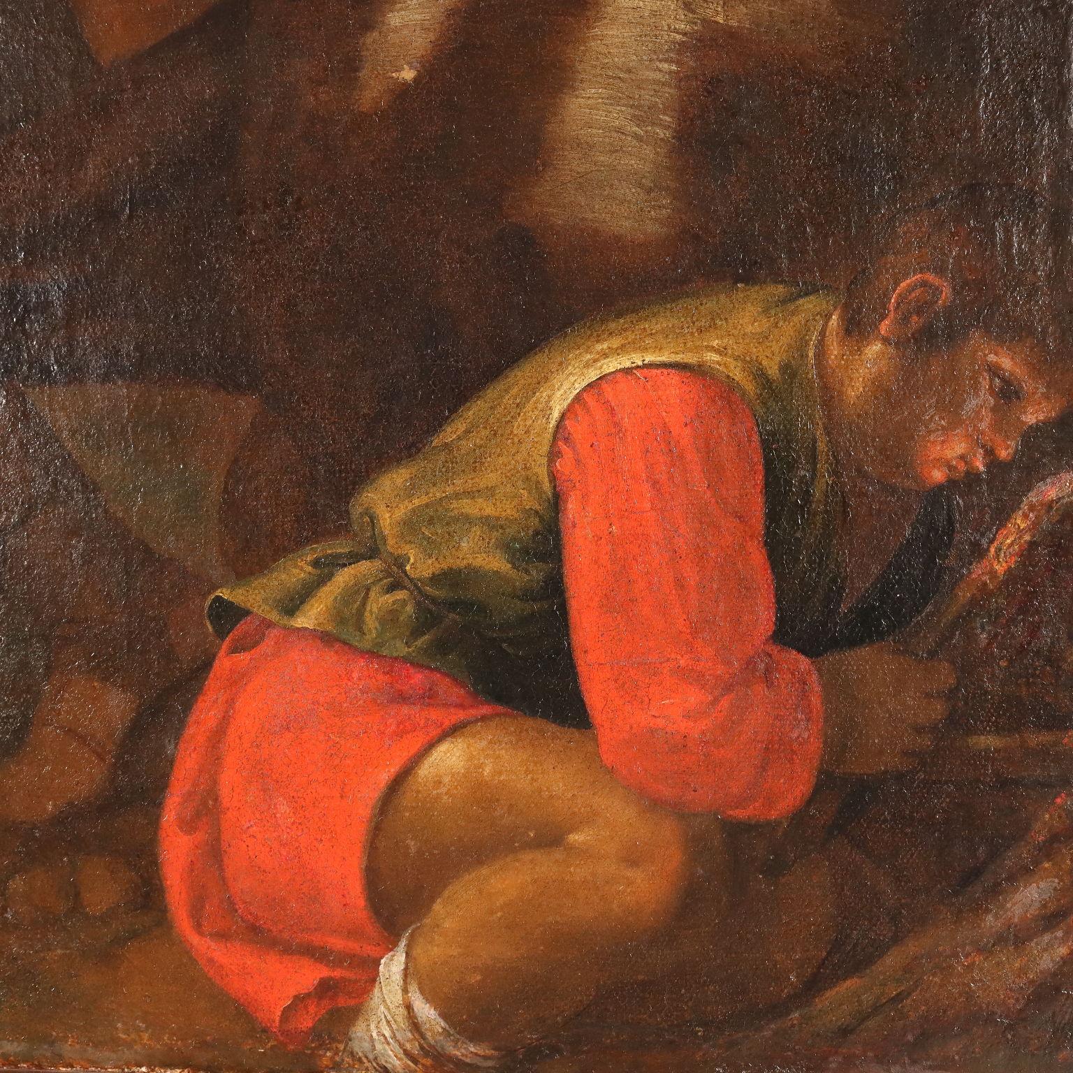 Dipinto Seguace di Jacopo da Bassano Adorazione dei Pastori XVII secolo in vendita 4