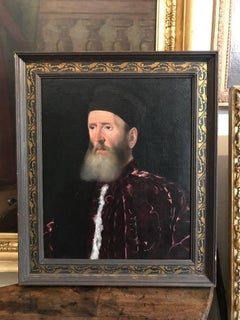 Antique 16th Century Italian Renaissance Old Master Portrait of a Procuratore