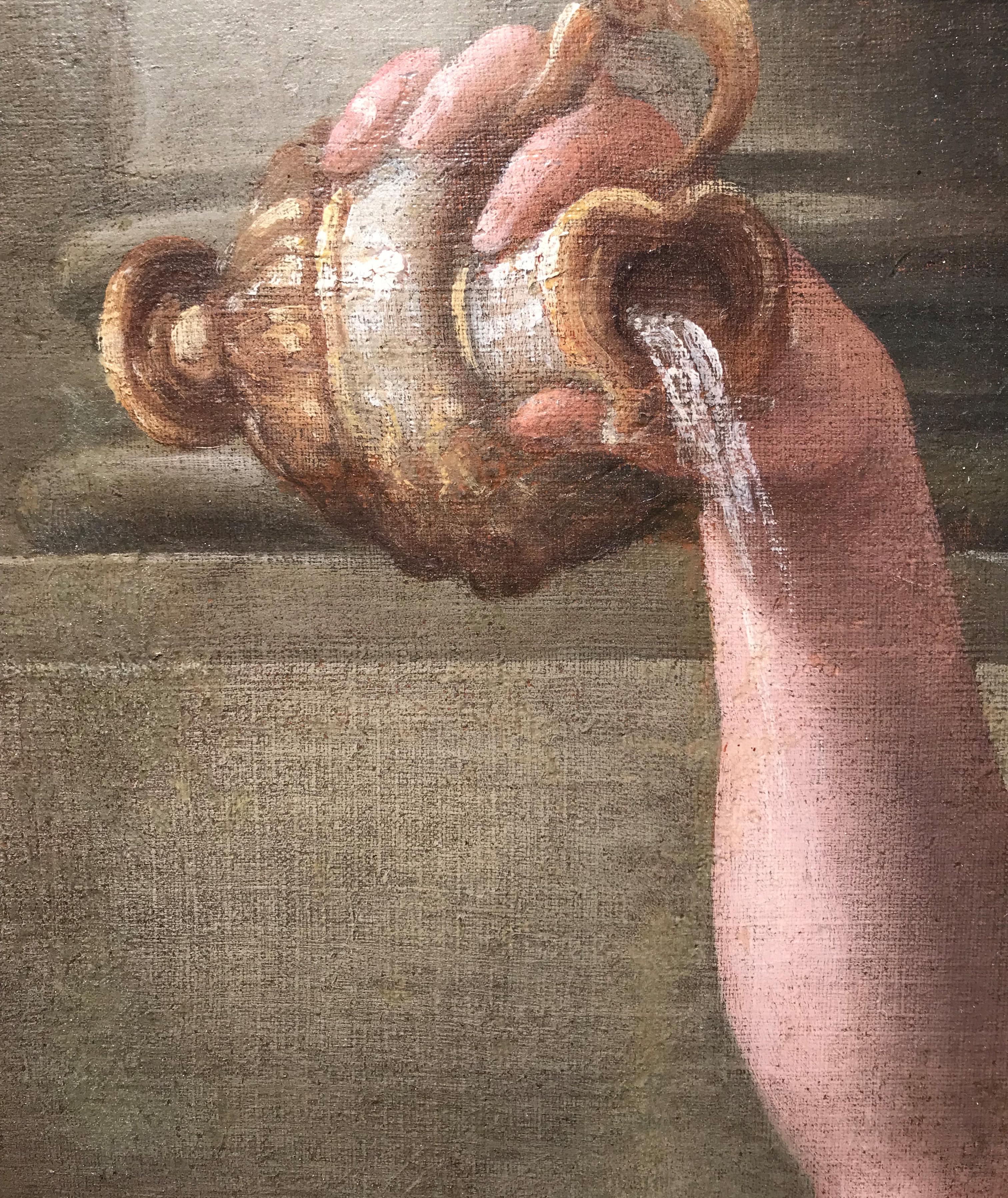 Tardo XVI secolo di Jacopo da Empoli Temperance Olio su tela in vendita 3