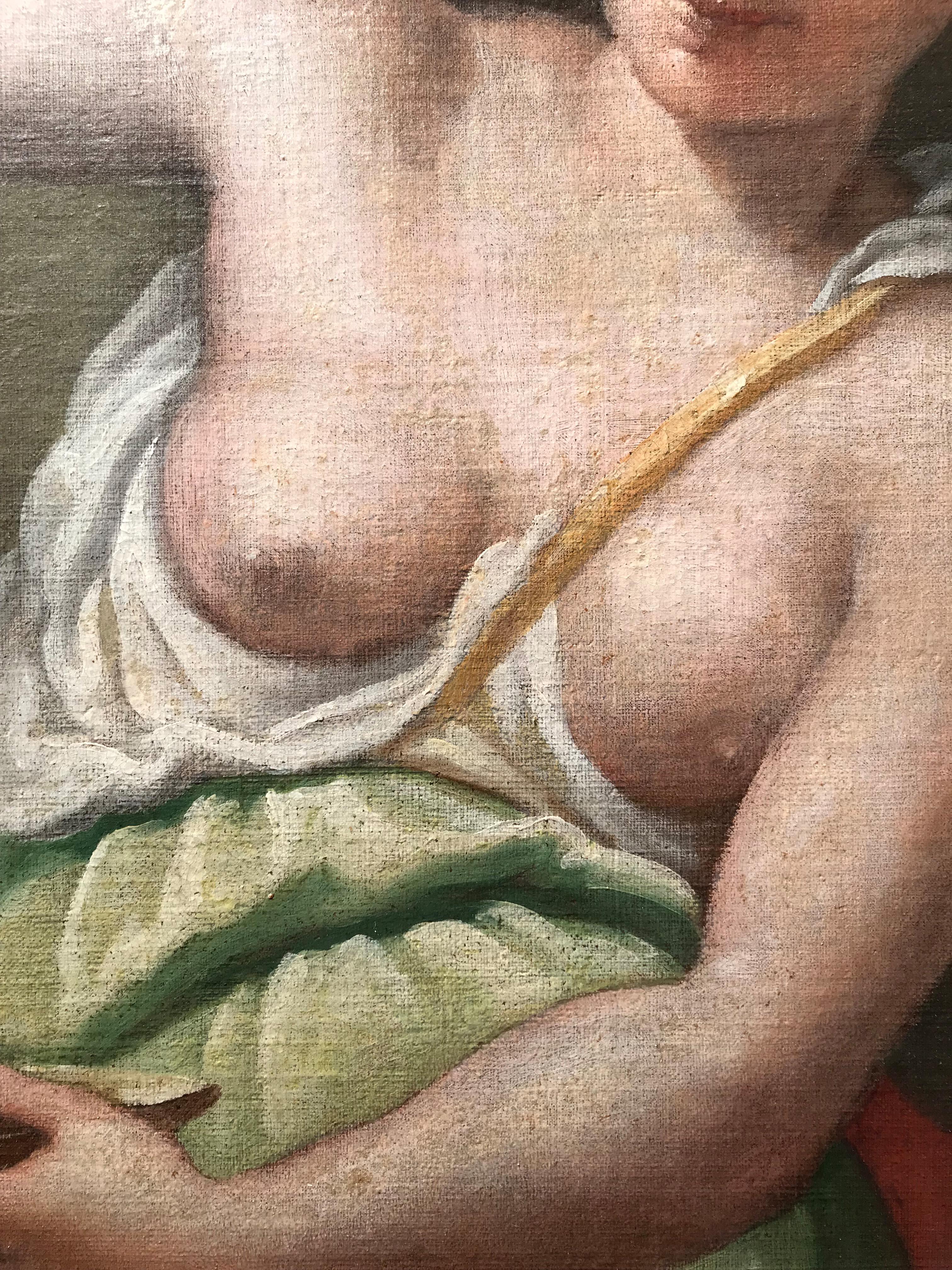 Tardo XVI secolo di Jacopo da Empoli Temperance Olio su tela in vendita 5