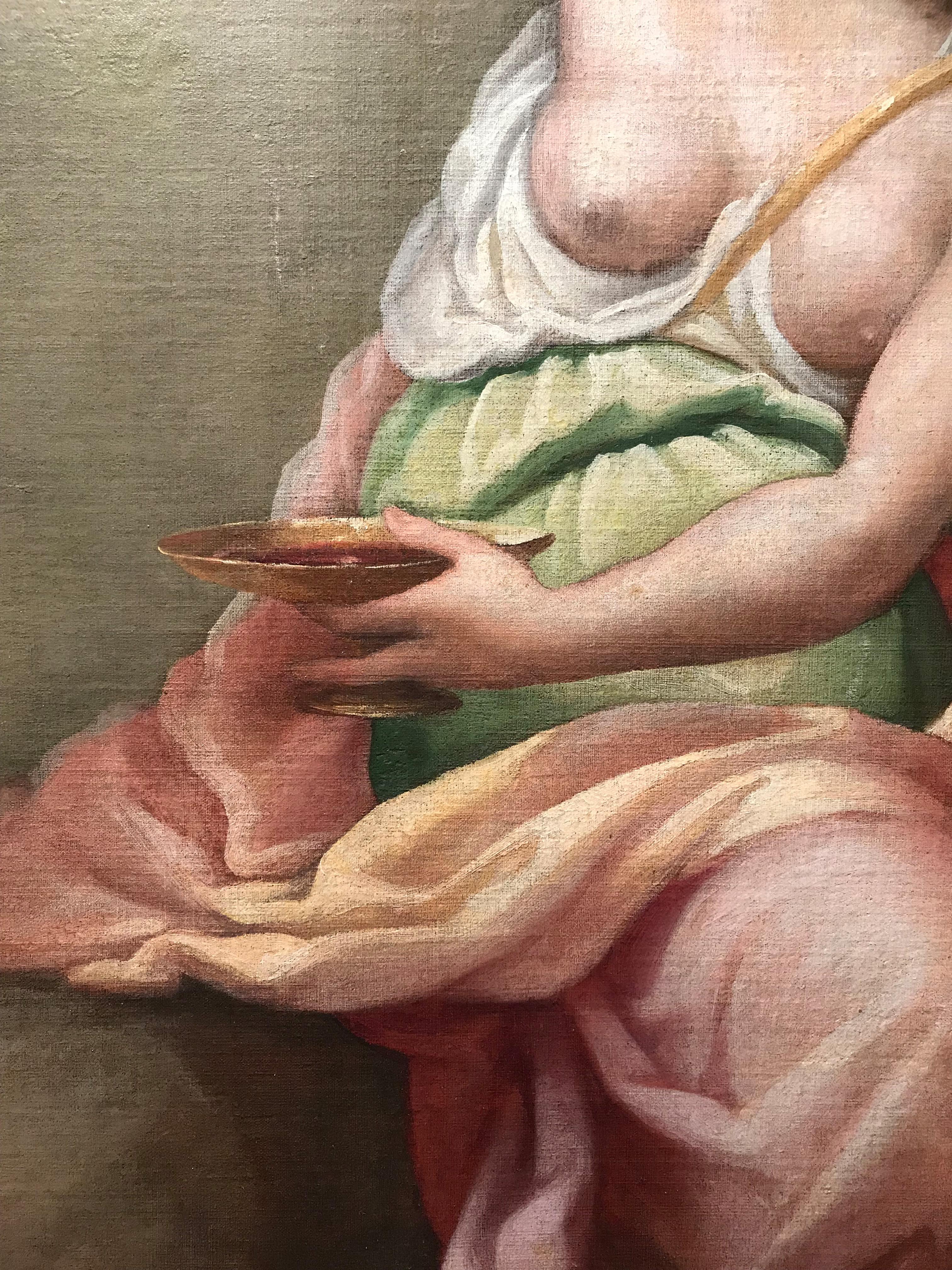 Tardo XVI secolo di Jacopo da Empoli Temperance Olio su tela in vendita 6