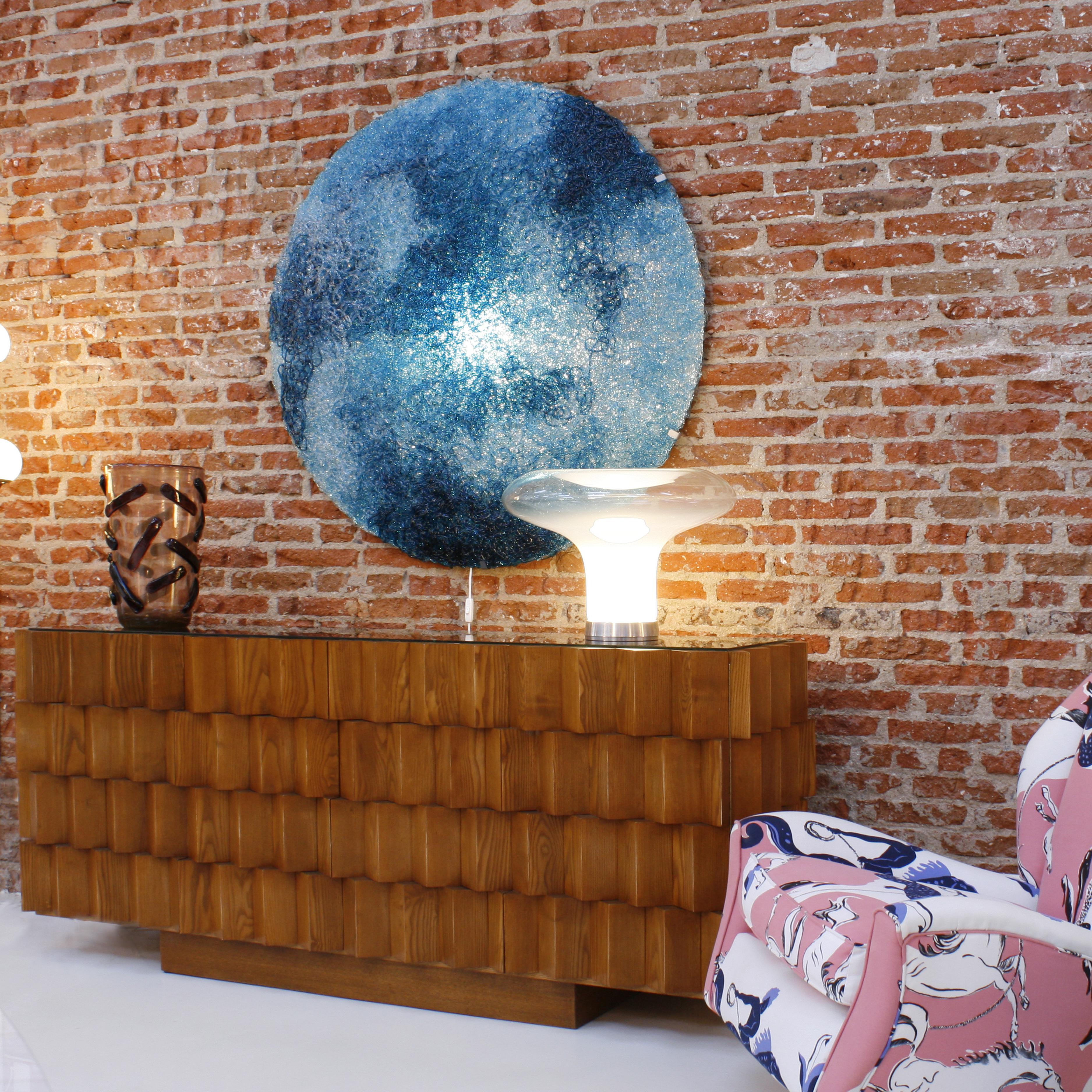 Jacopo Foggini Contemporary Modern Circular Blue Polycarbonate Italian Wall Ligh In Good Condition For Sale In Madrid, ES