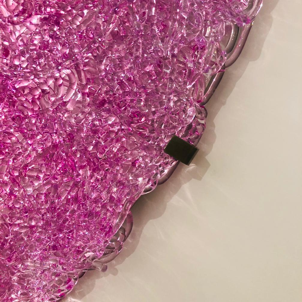 Jacopo Foggini Contemporary Modern Circular Pink Polycarbonate Italian Wall Lamp im Zustand „Gut“ im Angebot in Madrid, ES