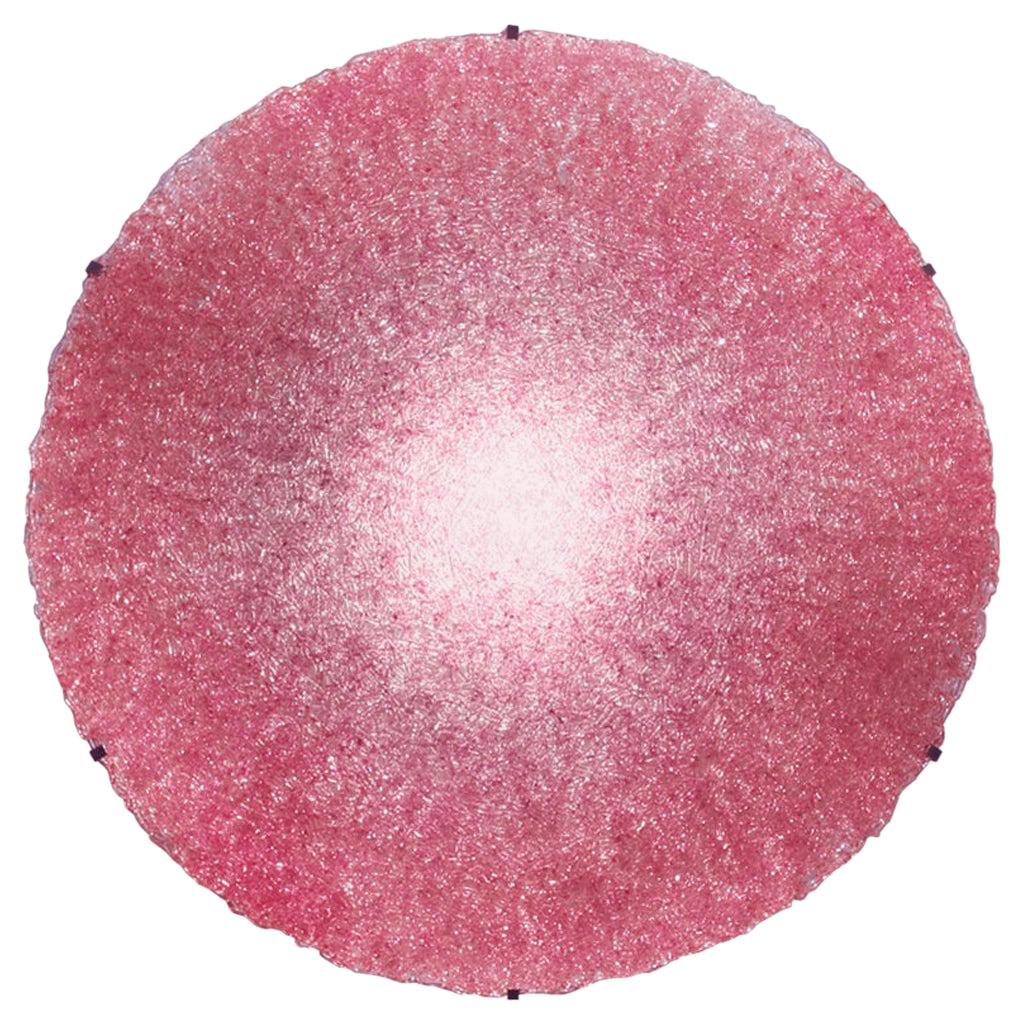 Jacopo Foggini Contemporary Modern Circular Pink Polycarbonate Italian Wall Lamp For Sale
