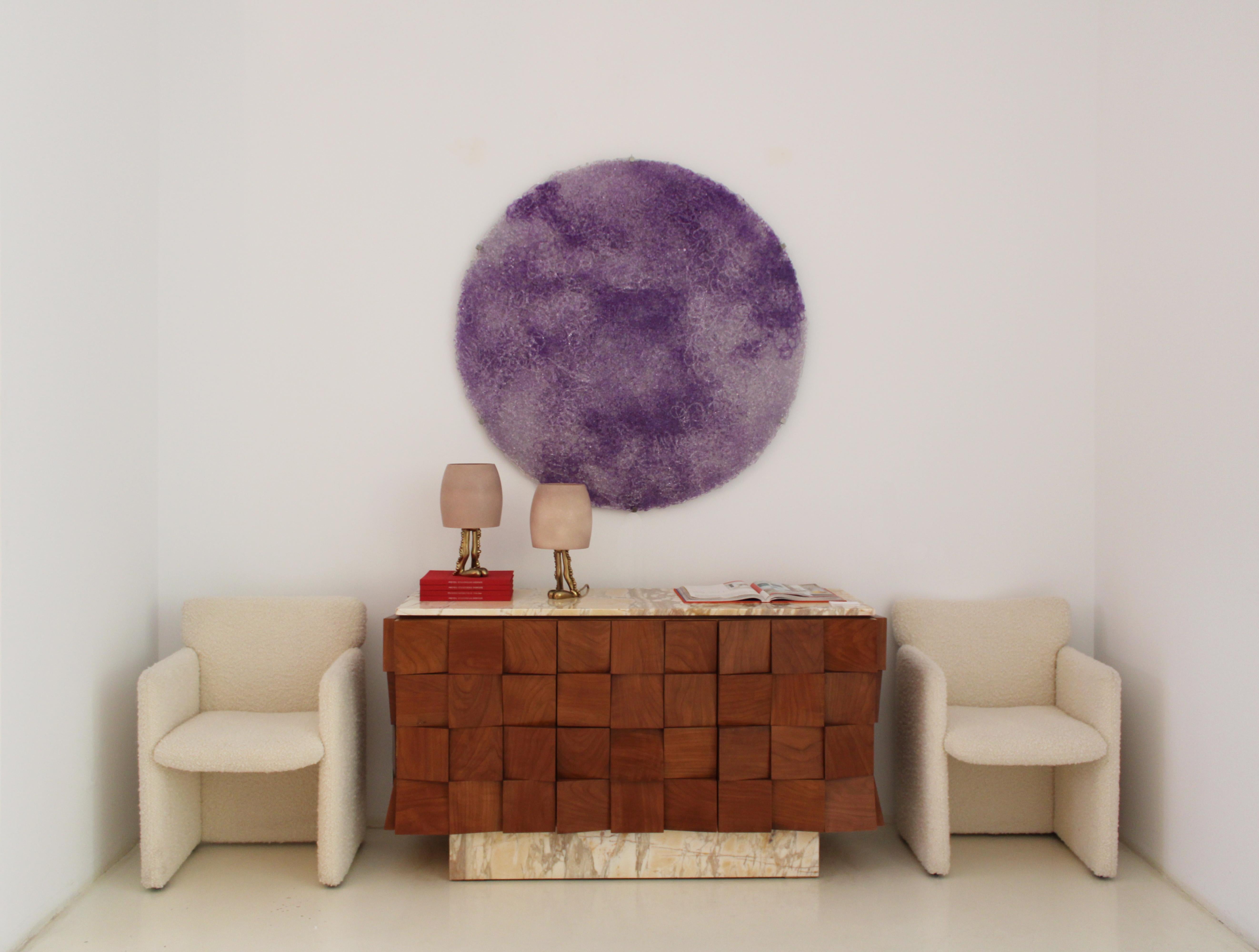 Jacopo Foggini Policarbonato púrpura Lámpara italiana circular contemporánea Siglo XXI y contemporáneo en venta