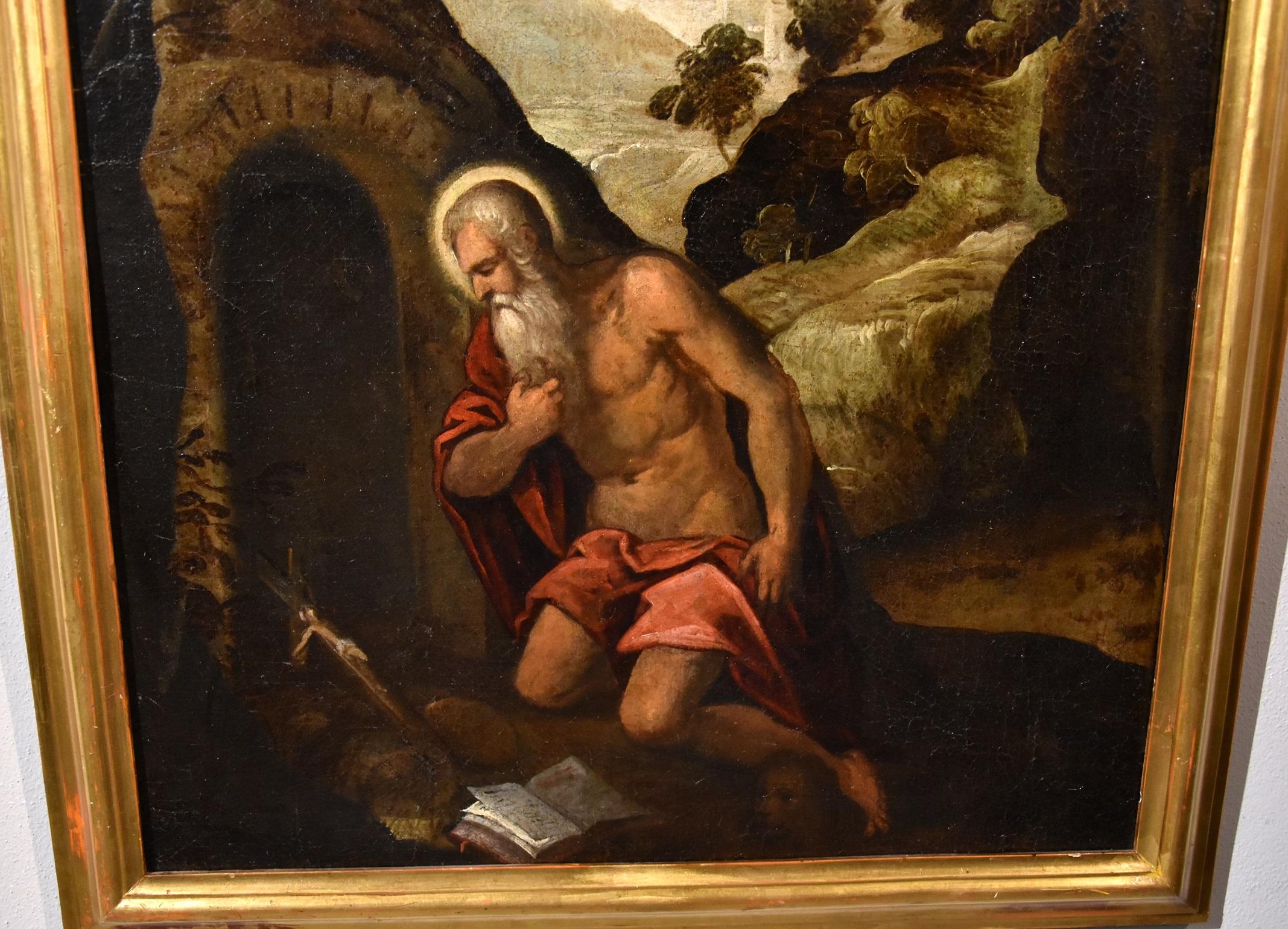 San Jerónimo Venetian School Pintura Óleo sobre lienzo Viejo maestro 16/17 Siglo Arte en venta 4