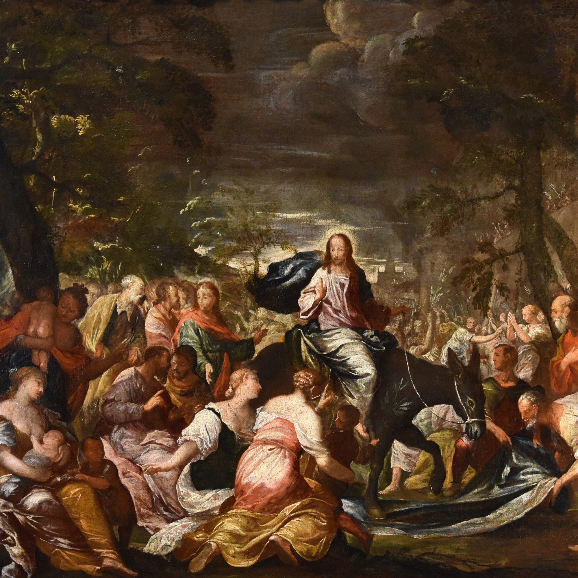 Christ Jerusalem 17th Century Tintoretto Paint Oil on canvas Old master Art For Sale 5