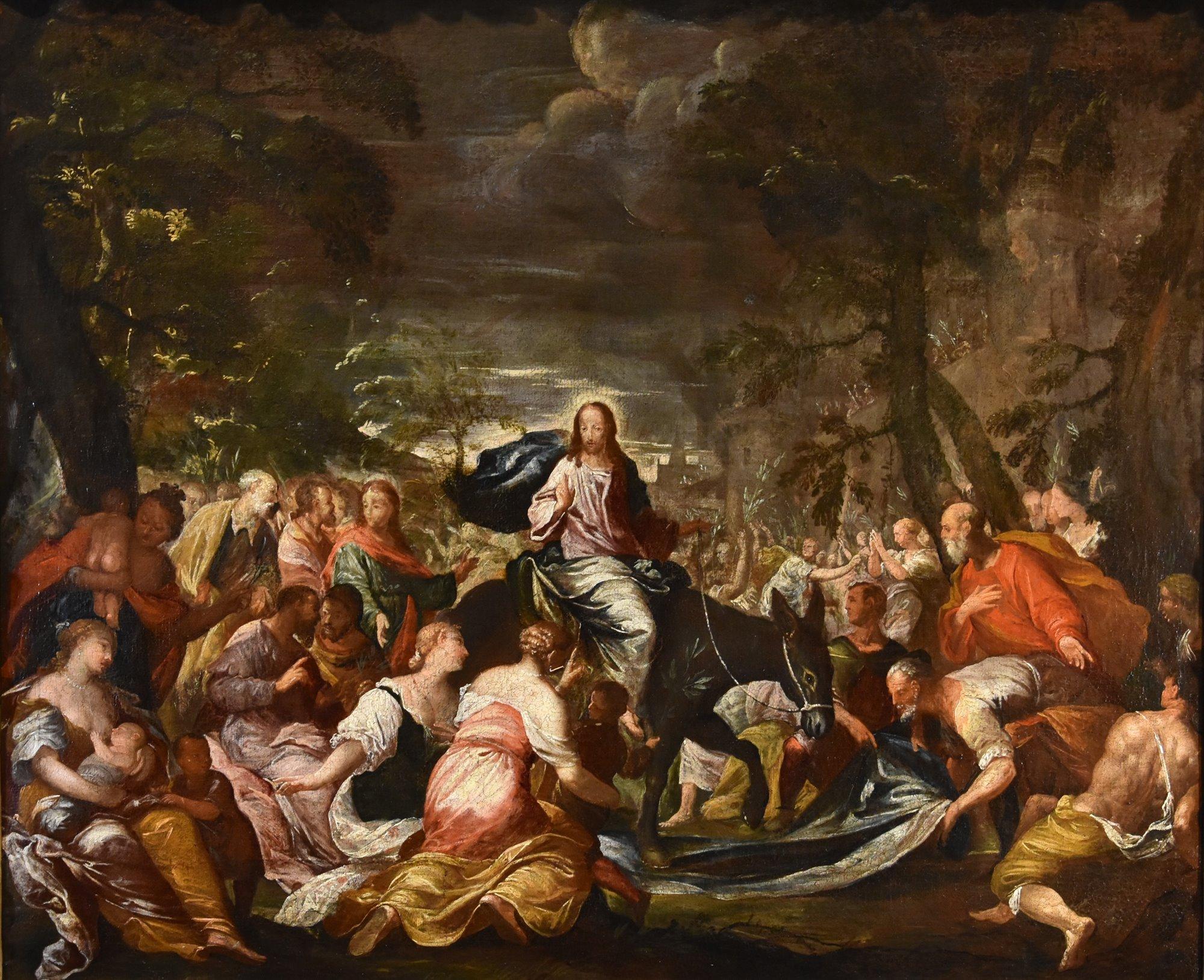 Christ Jerusalem 17th Century Tintoretto Paint Oil on canvas Old master Art - Painting by Jacopo Robusti, known as Jacopo Tintoretto (Venice, 1519 - 1594) 