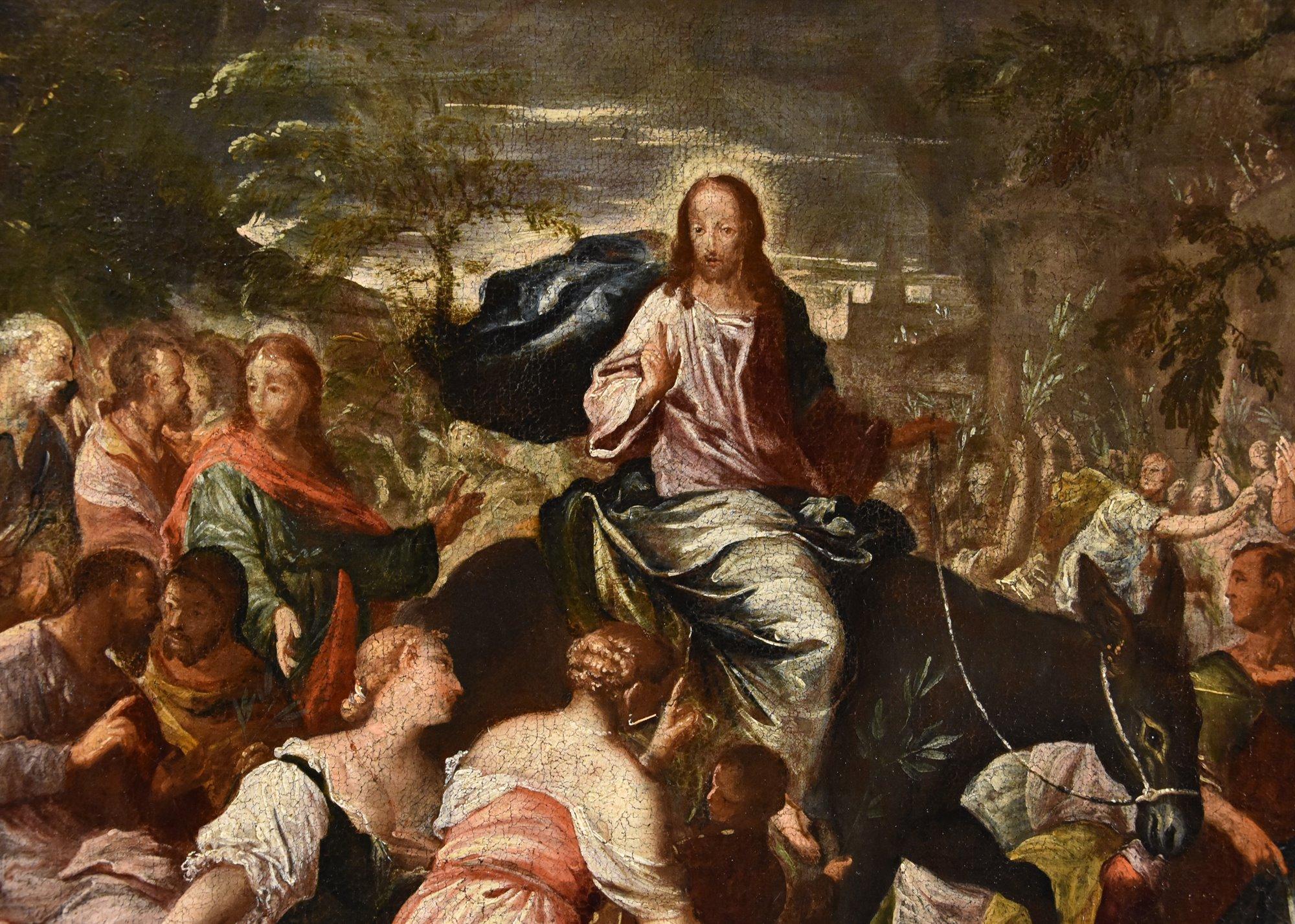 Christ Jerusalem 17th Century Tintoretto Paint Oil on canvas Old master Art - Old Masters Painting by Jacopo Robusti, known as Jacopo Tintoretto (Venice, 1519 - 1594) 