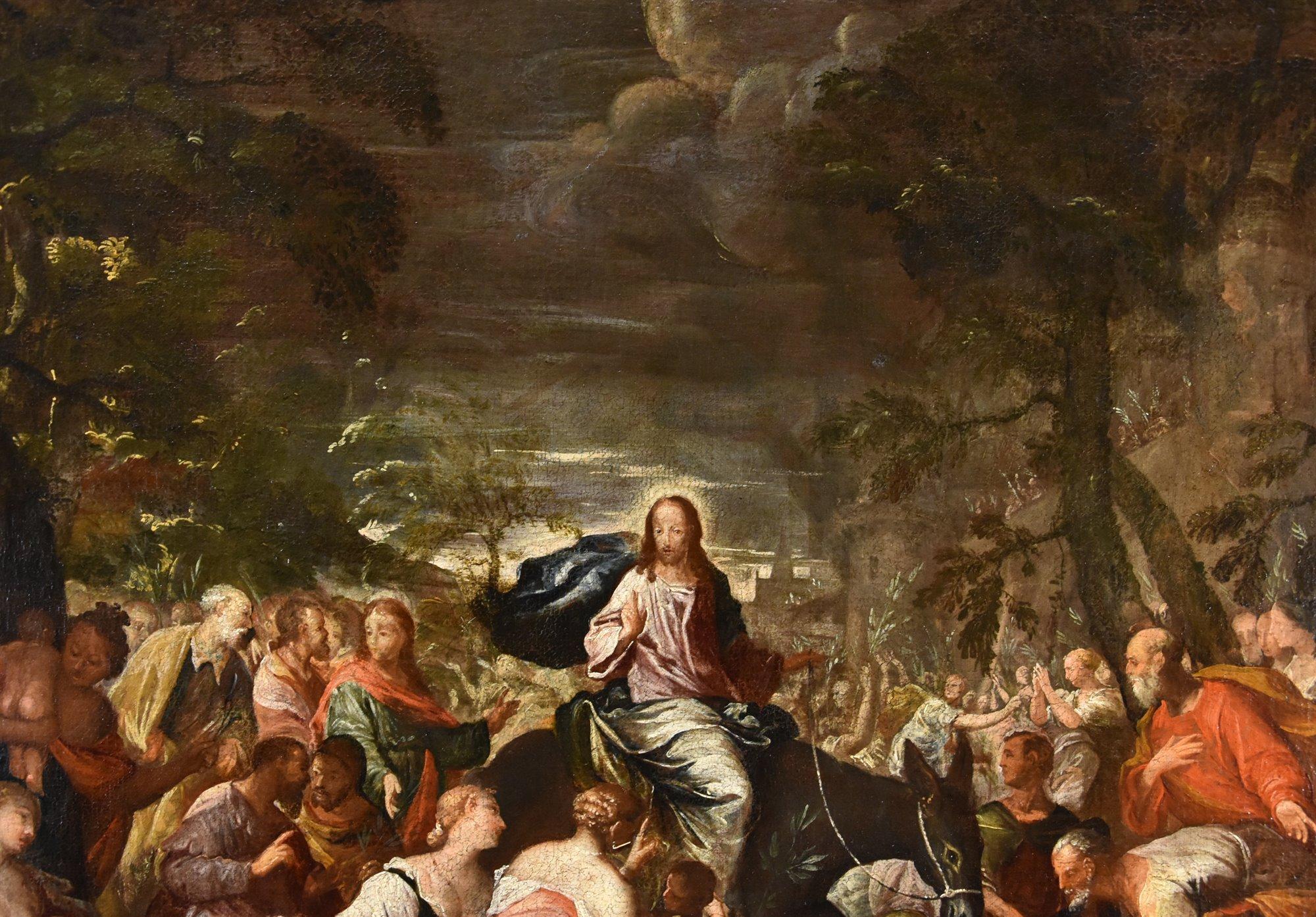 Christ Jerusalem 17th Century Tintoretto Paint Oil on canvas Old master Art For Sale 4