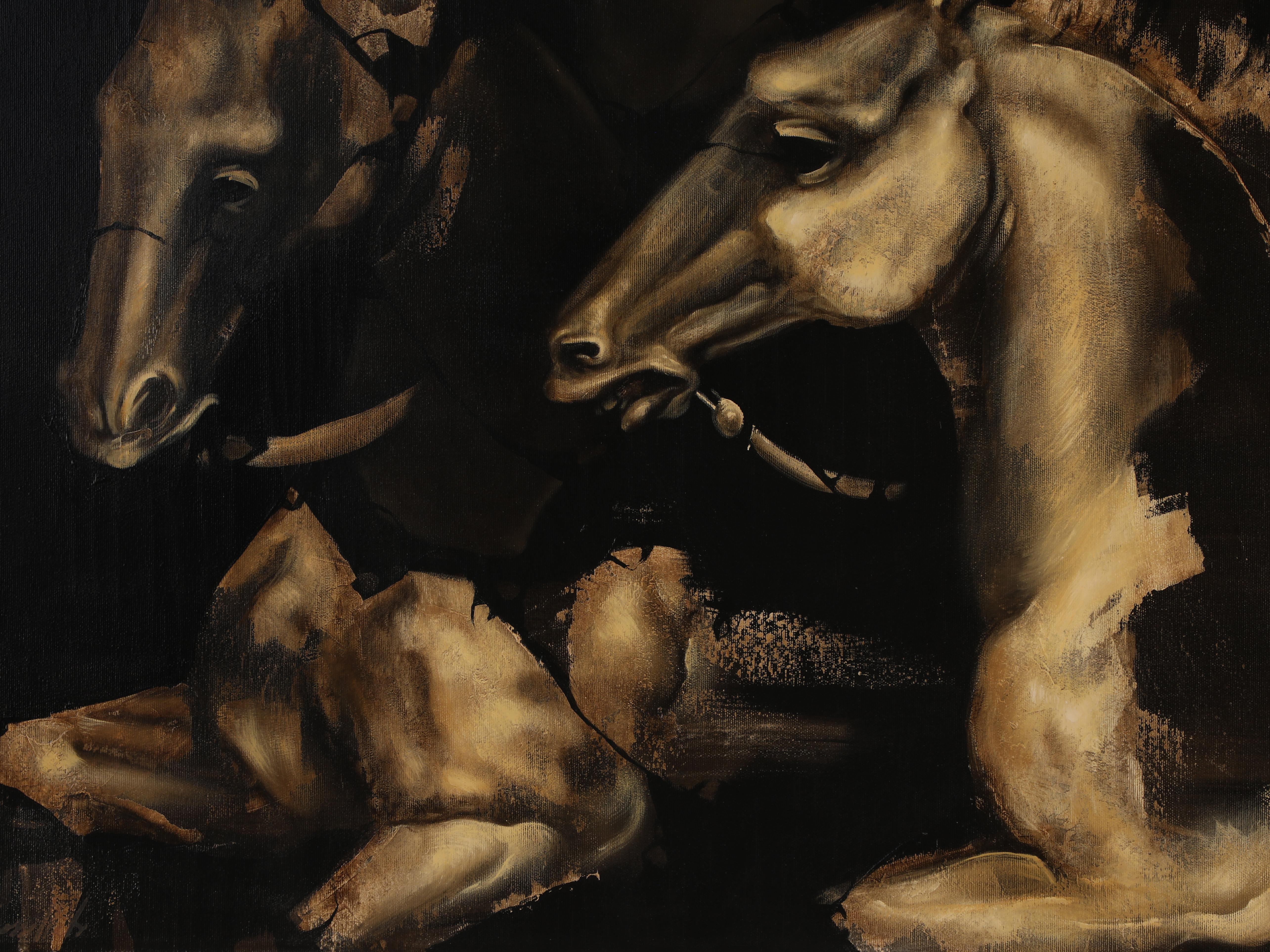 Ratto delle Sabine II, 2014 - Painting Impressionismo astratto di Jacopo SCASSELLATI