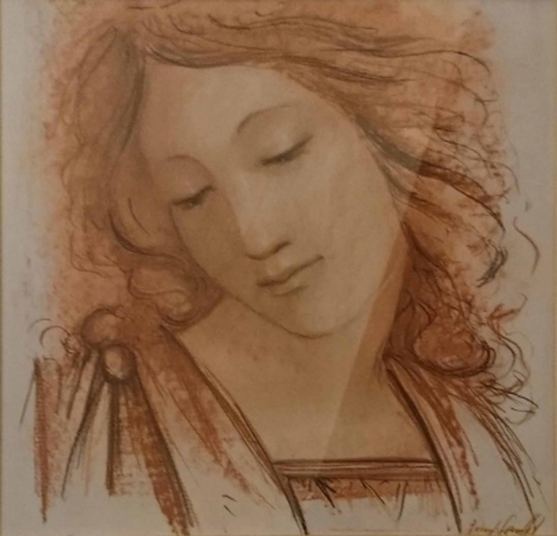 Jacopo SCASSELLATI Figurative Painting -  Visione Angelica, 2015 