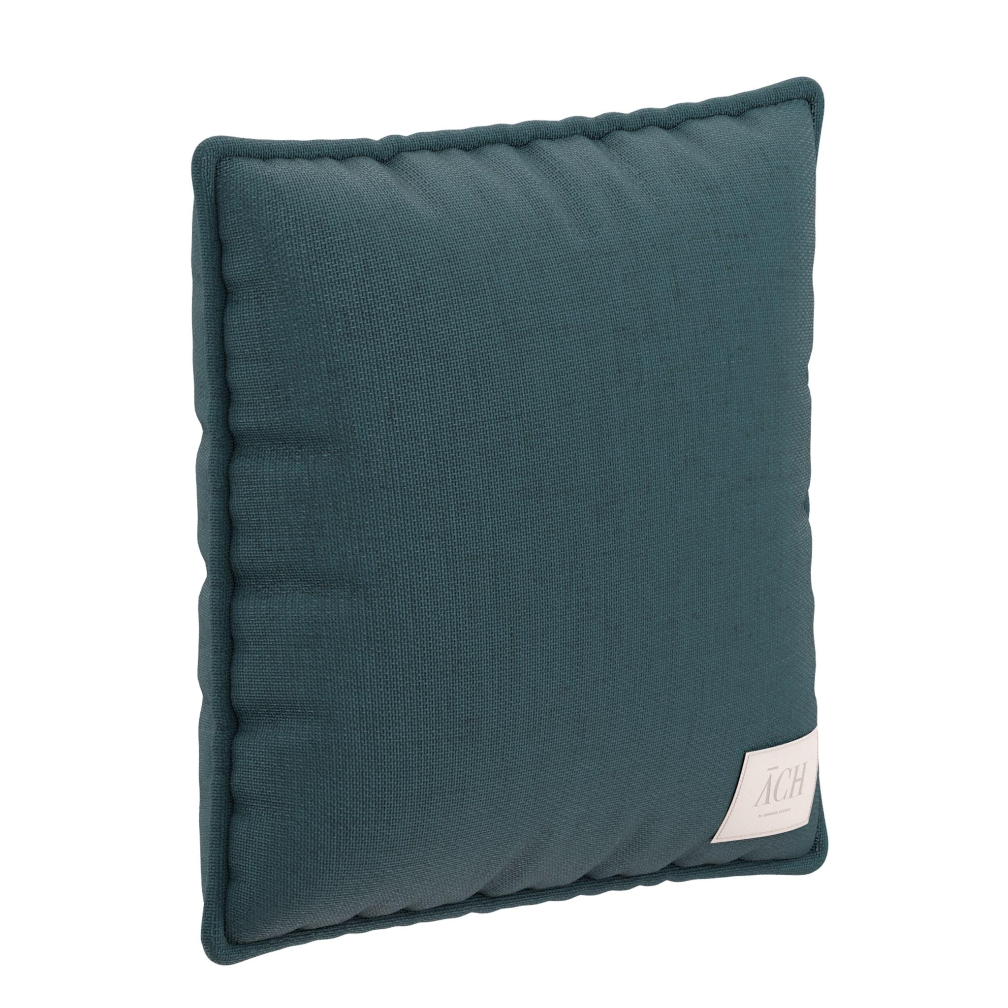 Portuguese Jacquard Atlantic Square, Blue Modern Cushion Double Side Textured Fabric