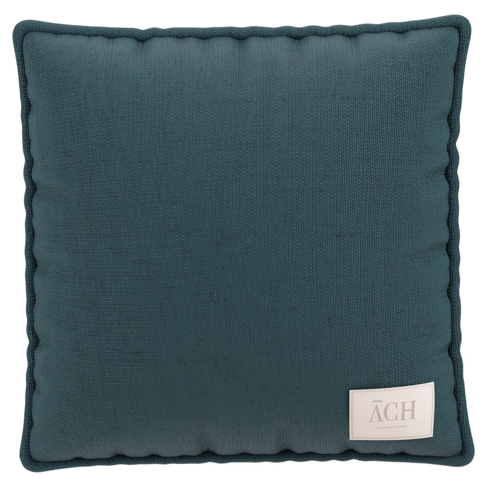 Jacquard Atlantic Square, Blue Modern Cushion Double Side Textured Fabric