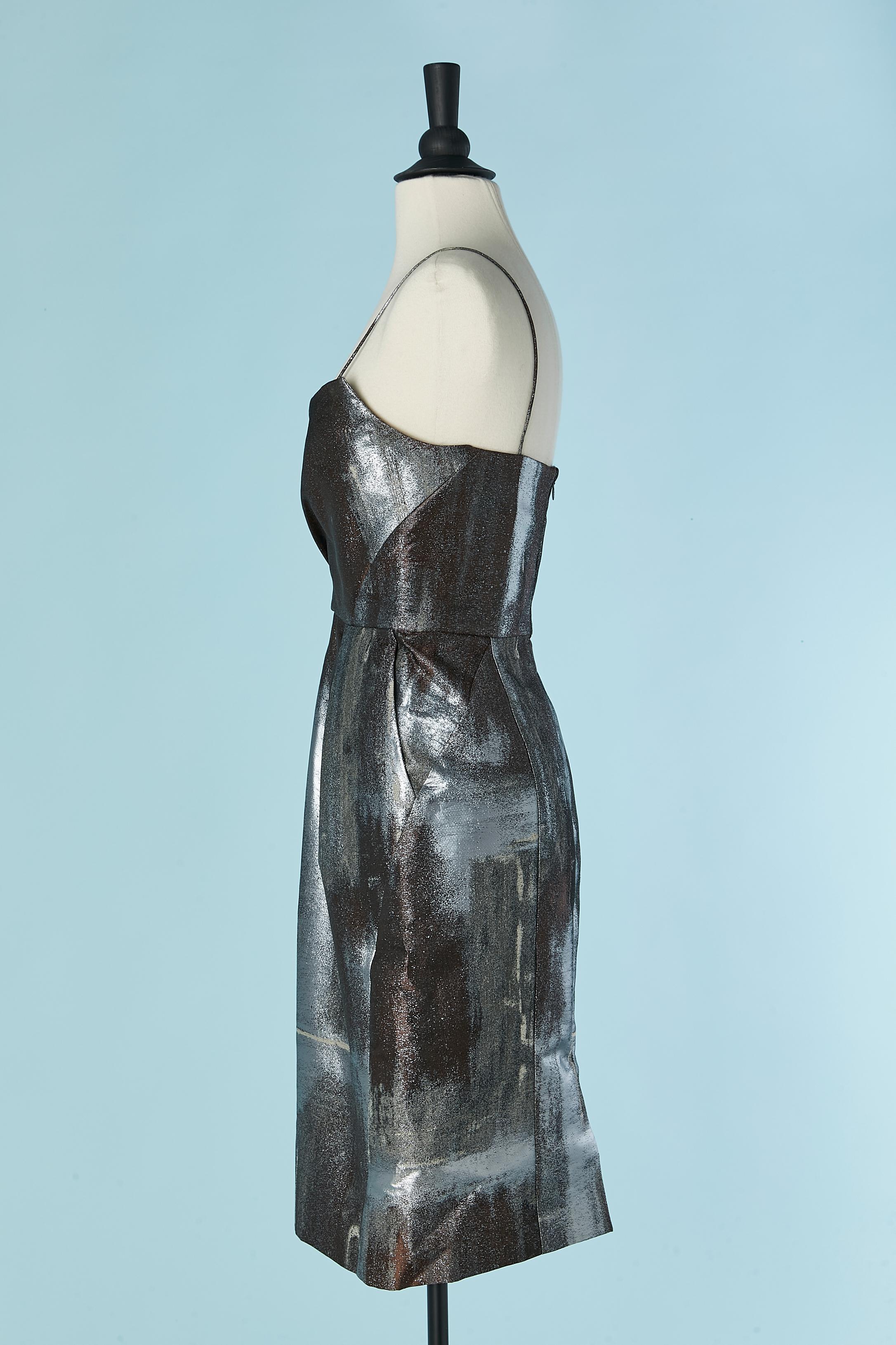Jacquard bustier cocktail dress BILL BLASS For Sale 1