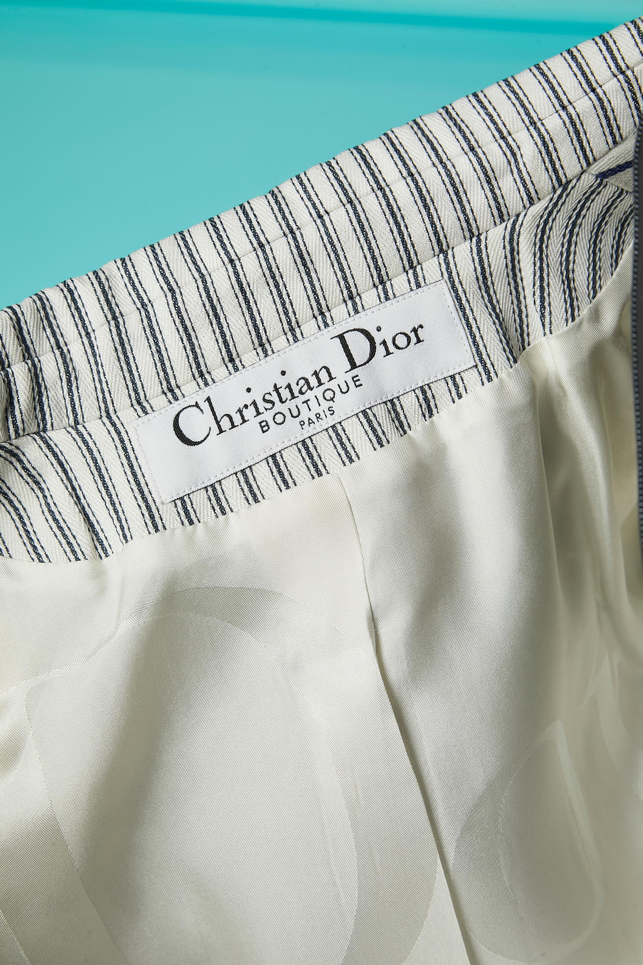 Einreihige Jacke aus gestreifter Jacquard-Baumwolle  CHRISTIAN DIOR Boutique im Angebot 6