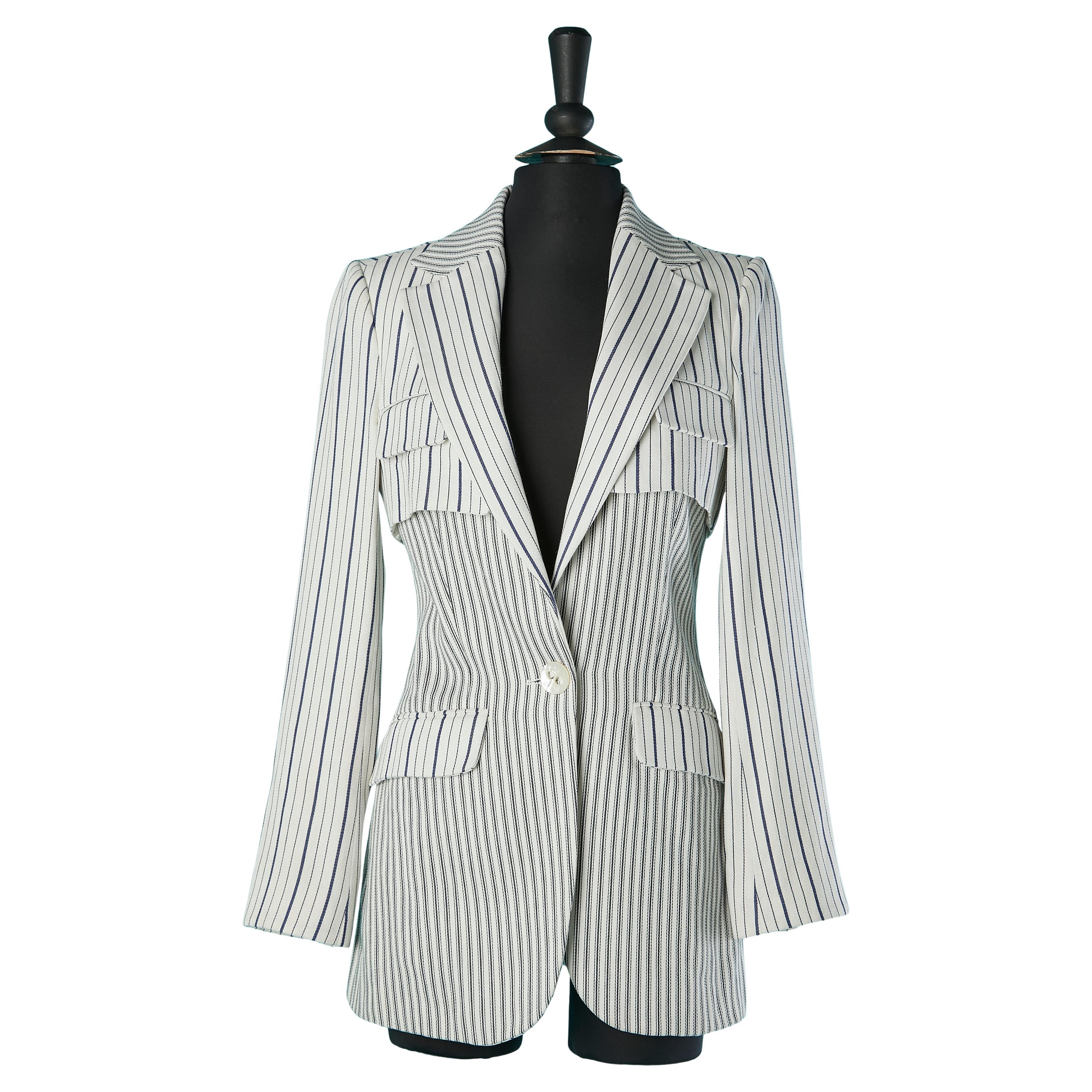 Giacca monopetto a righe in cotone jacquard  Boutique CHRISTIAN DIOR