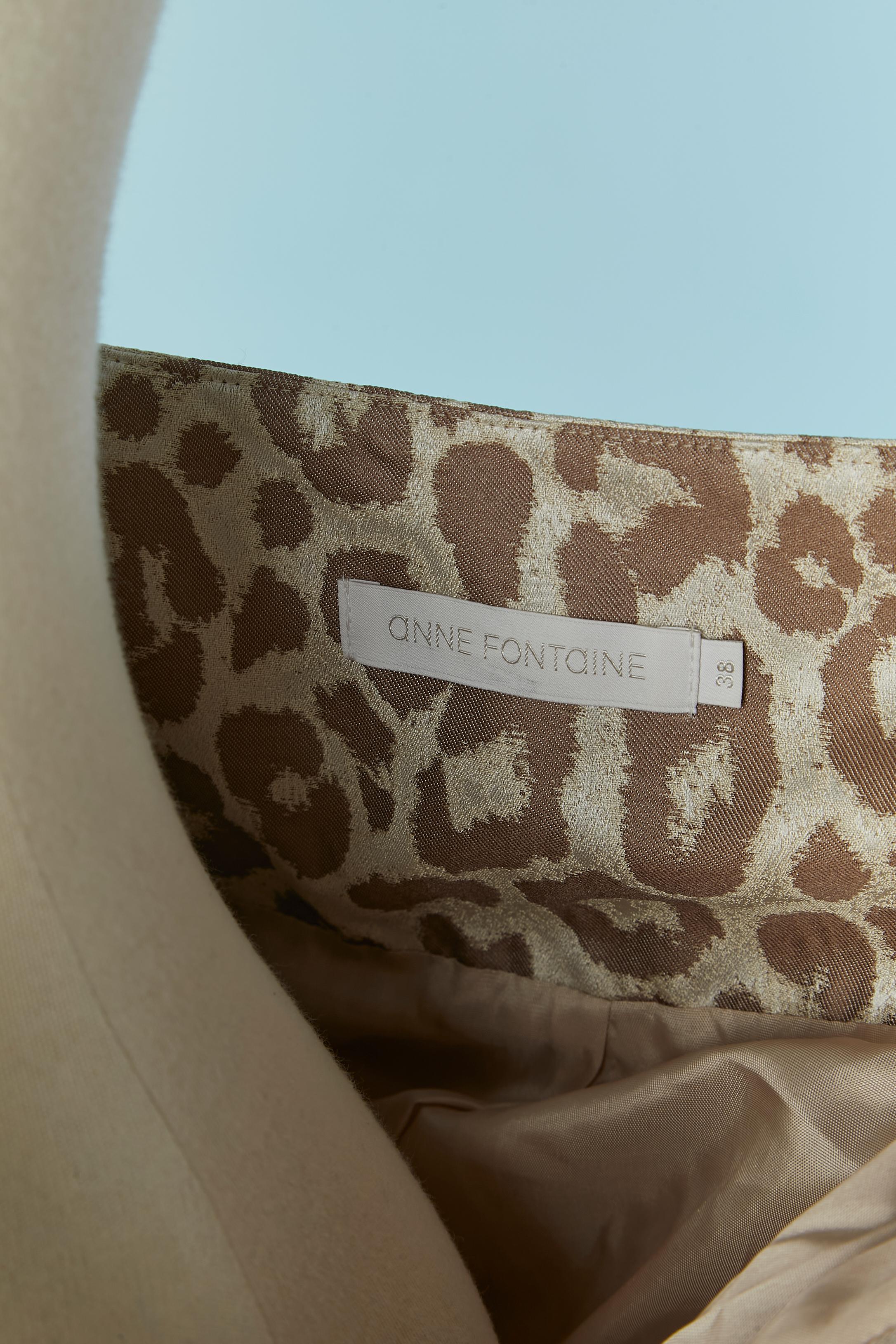Jupe drapée en jacquard à motif léopard ANNE FONTAINE Pour femmes en vente