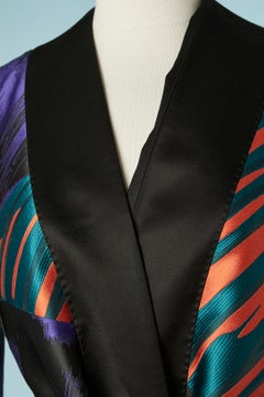 Jacquard evening coat with black panther pattern in the back Ralph & Russo