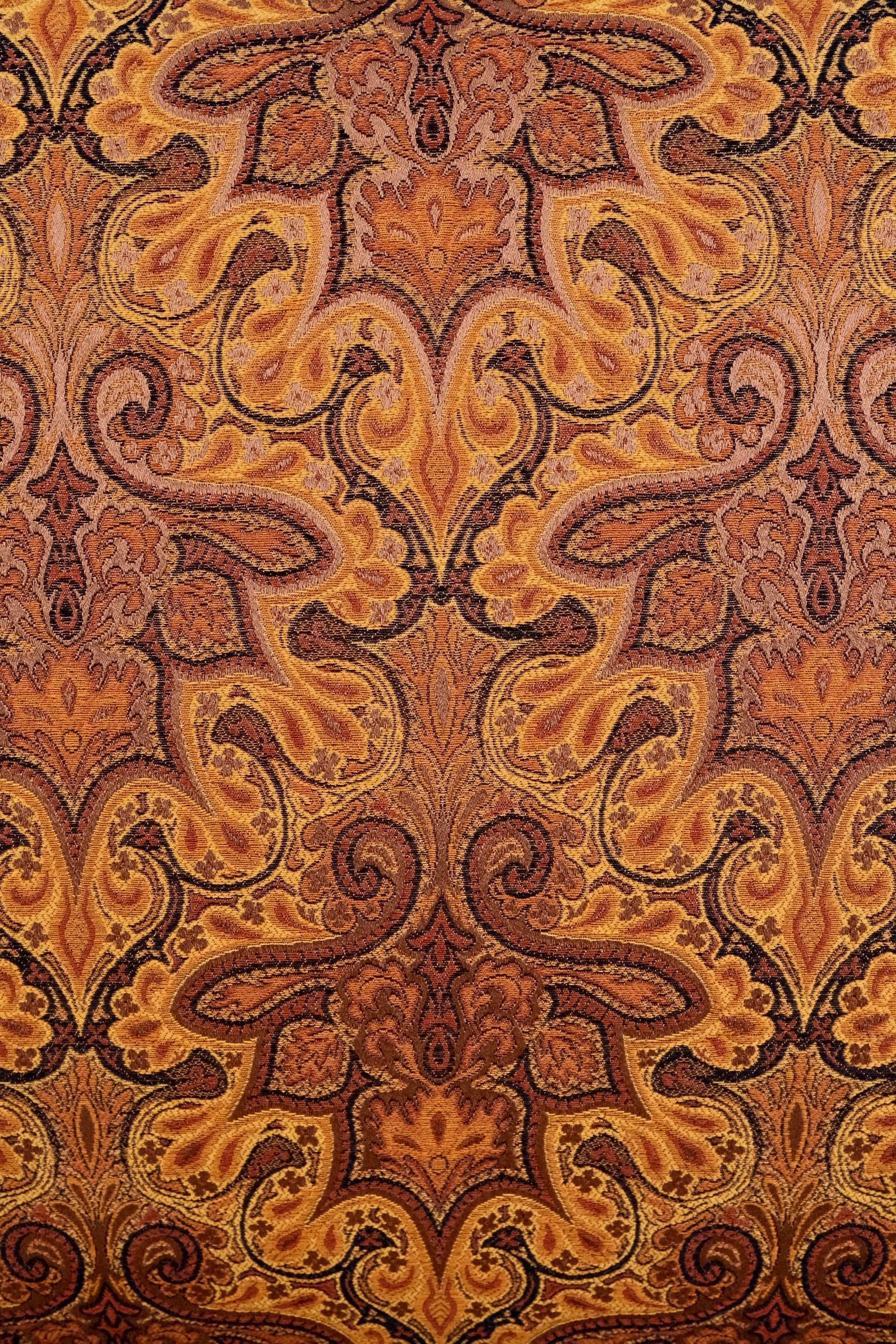 Fabric Jacquard fabric armchair x4 made by Burov, France, 1969 For Sale