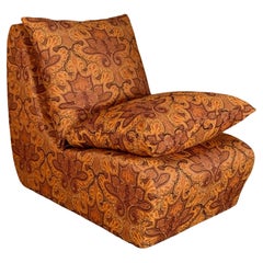 Sessel aus Jacquard-Stoff x4, hergestellt von Burov, Frankreich, 1969