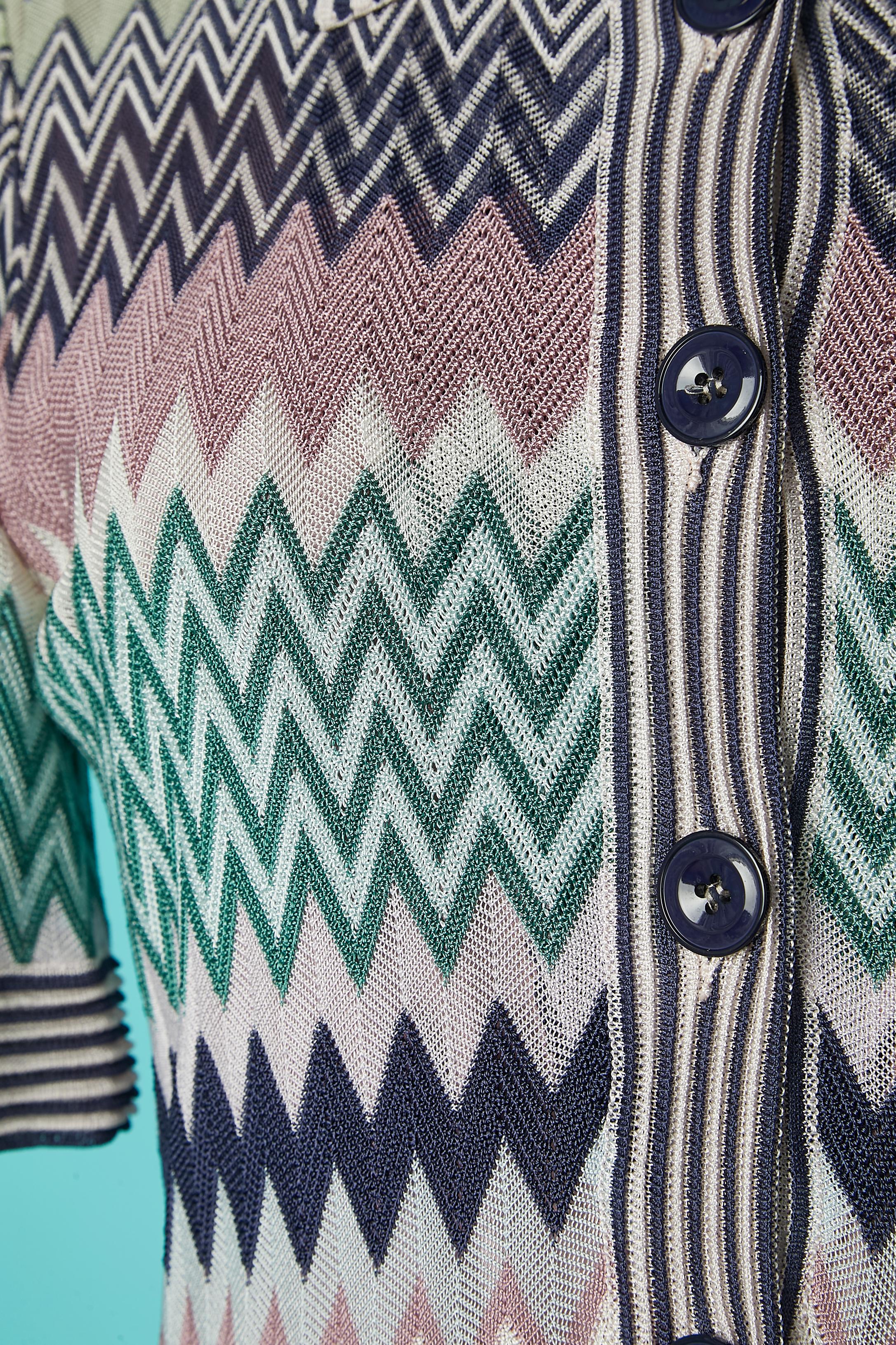 Robe de jour en maille jacquard avec motif graphique Missoni  Excellent état - En vente à Saint-Ouen-Sur-Seine, FR