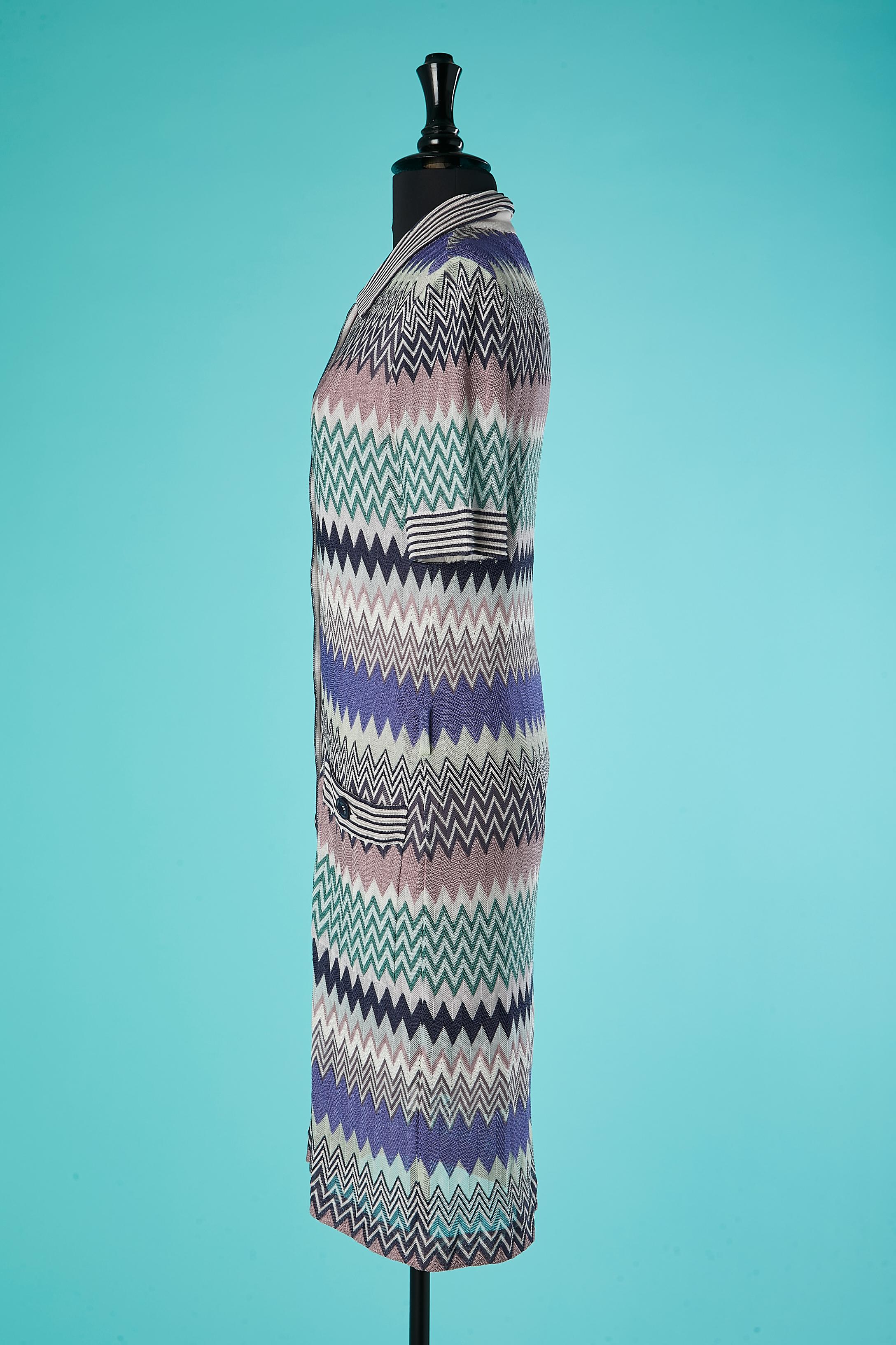 Women's Jacquard knit day dress with graphic pattern Missoni For Sale