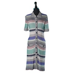 Jacquard knit day dress with graphic pattern Missoni 