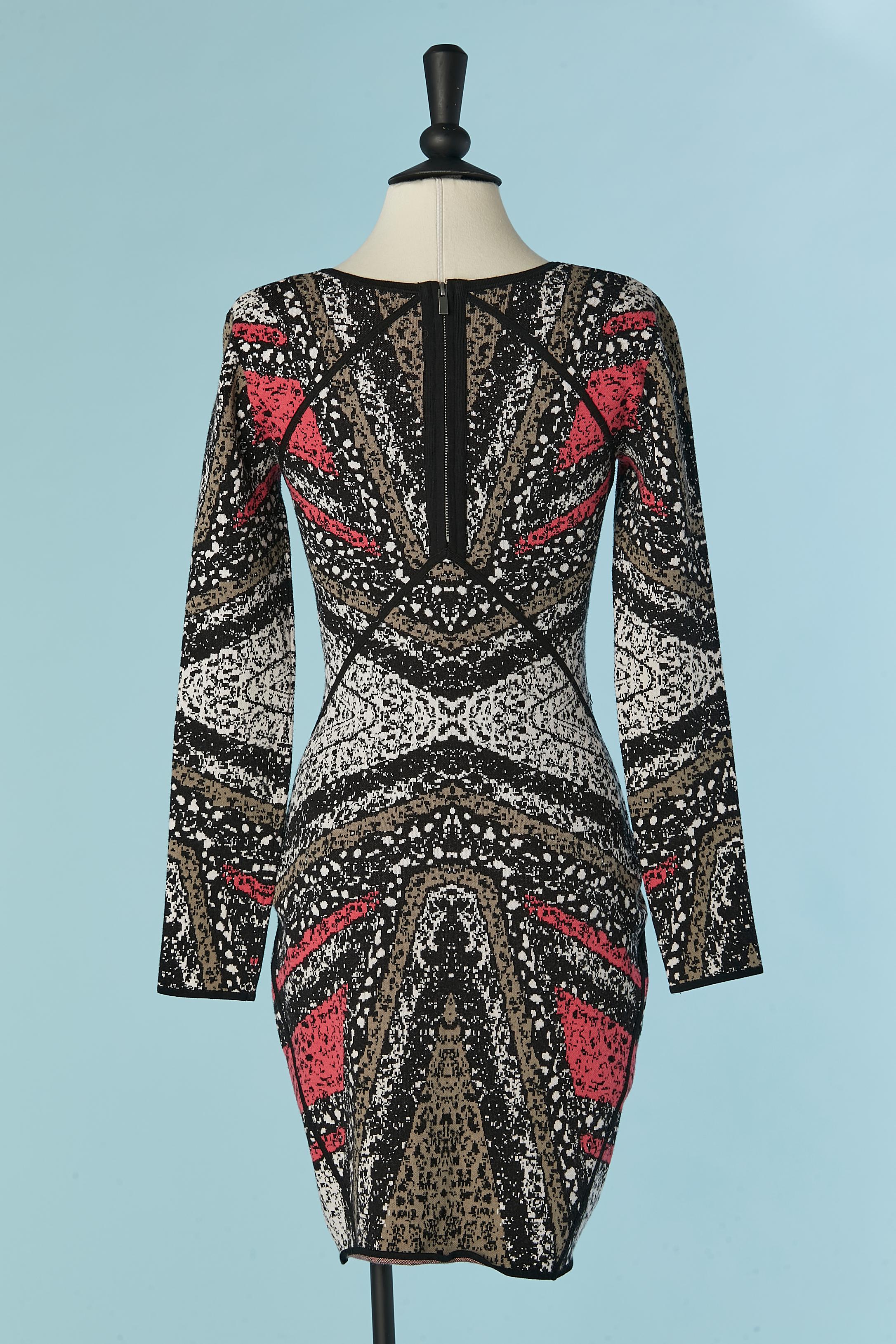 Jacquard-Strickkleid mit abstraktem Muster Diane Von Furstenberg Damen im Angebot