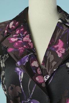 Abrigo de jacquard de botonadura sencilla con estampado de flores ZUHAIR MURAHD