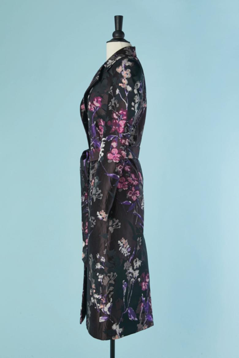 Abrigo de jacquard de botonadura sencilla con estampado de flores ZUHAIR MURAHD en venta 2