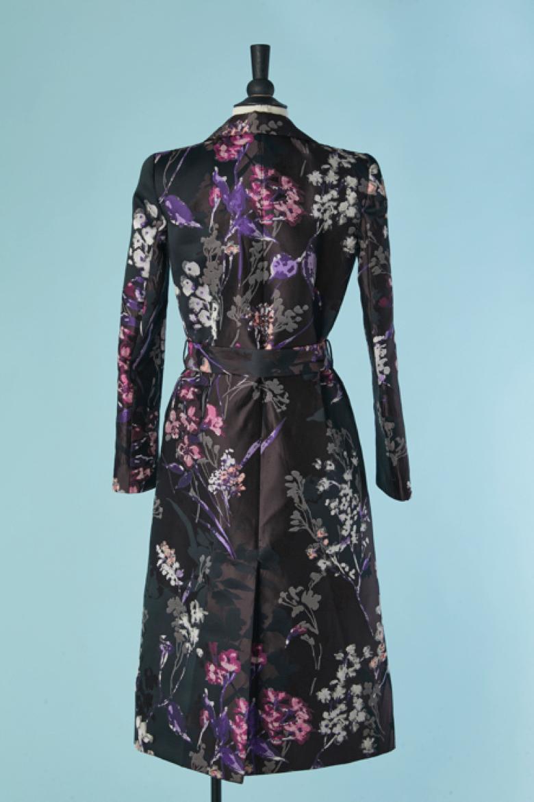 Abrigo de jacquard de botonadura sencilla con estampado de flores ZUHAIR MURAHD en venta 3