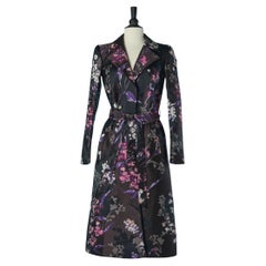 Jacquard single-breasted coat with flower pattern ZUHAIR MURAHD