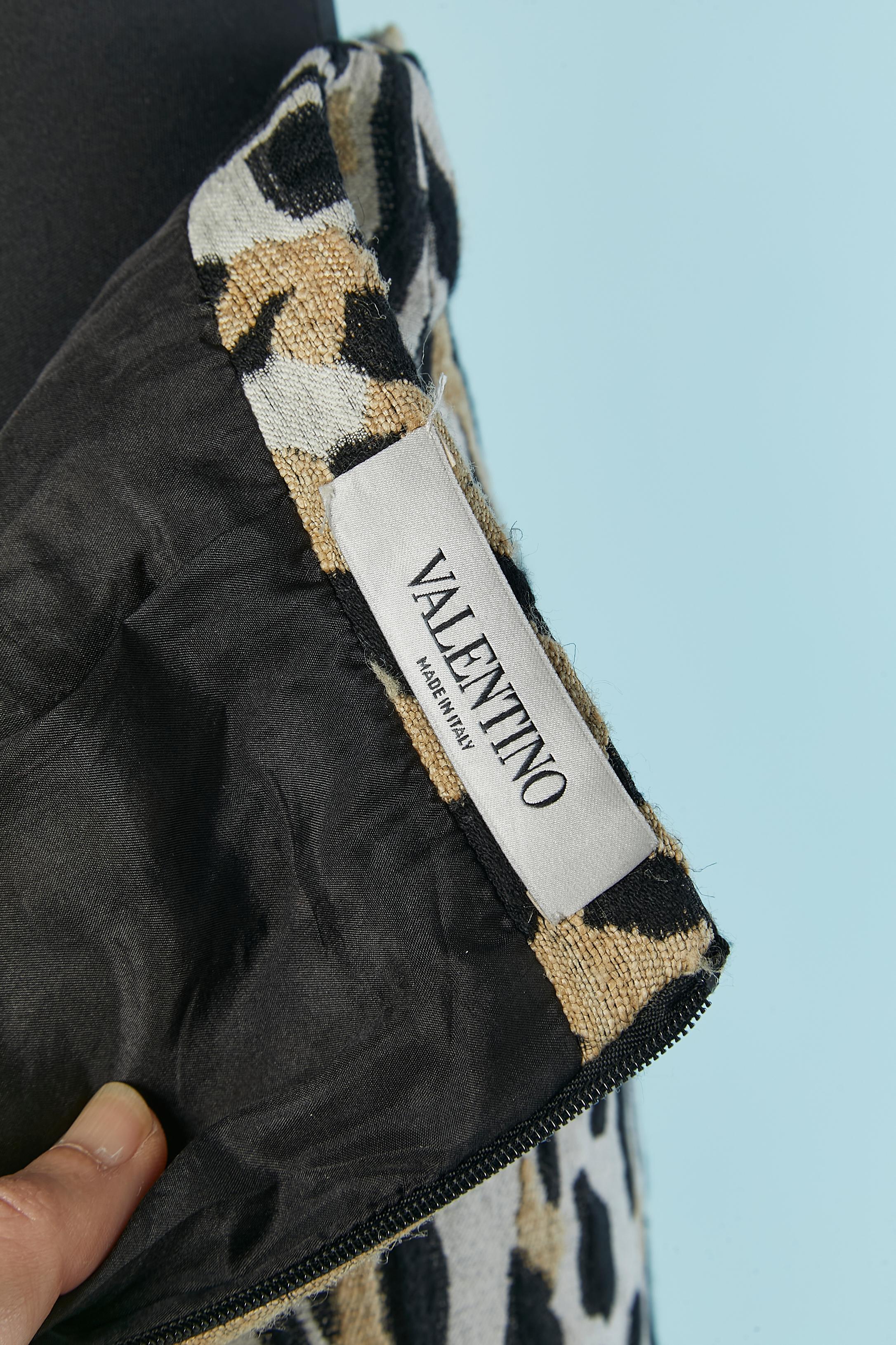 Donna Gonna in jacquard con motivo animalier Valentino in vendita