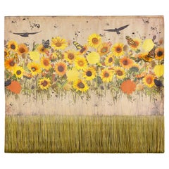 Jacquard woven tapestry, Contemporary art, Curious Caterpillar, Tjitske Storm Jacquard woven tapestry, Contemporary art, Curious Caterpillar, Tjitske Storm