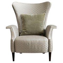 Fauteuil en velours jacquard