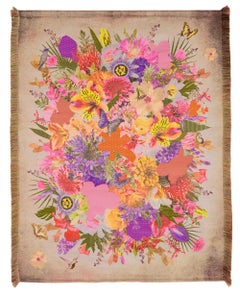 Arazzi tessuti a jacquard, arte contemporanea, fiori, Le Stagioni, Tjitske Storm