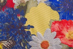 Jacquard woven tapestry, contemporary art, flowers, Spring Field, Tjitske Storm