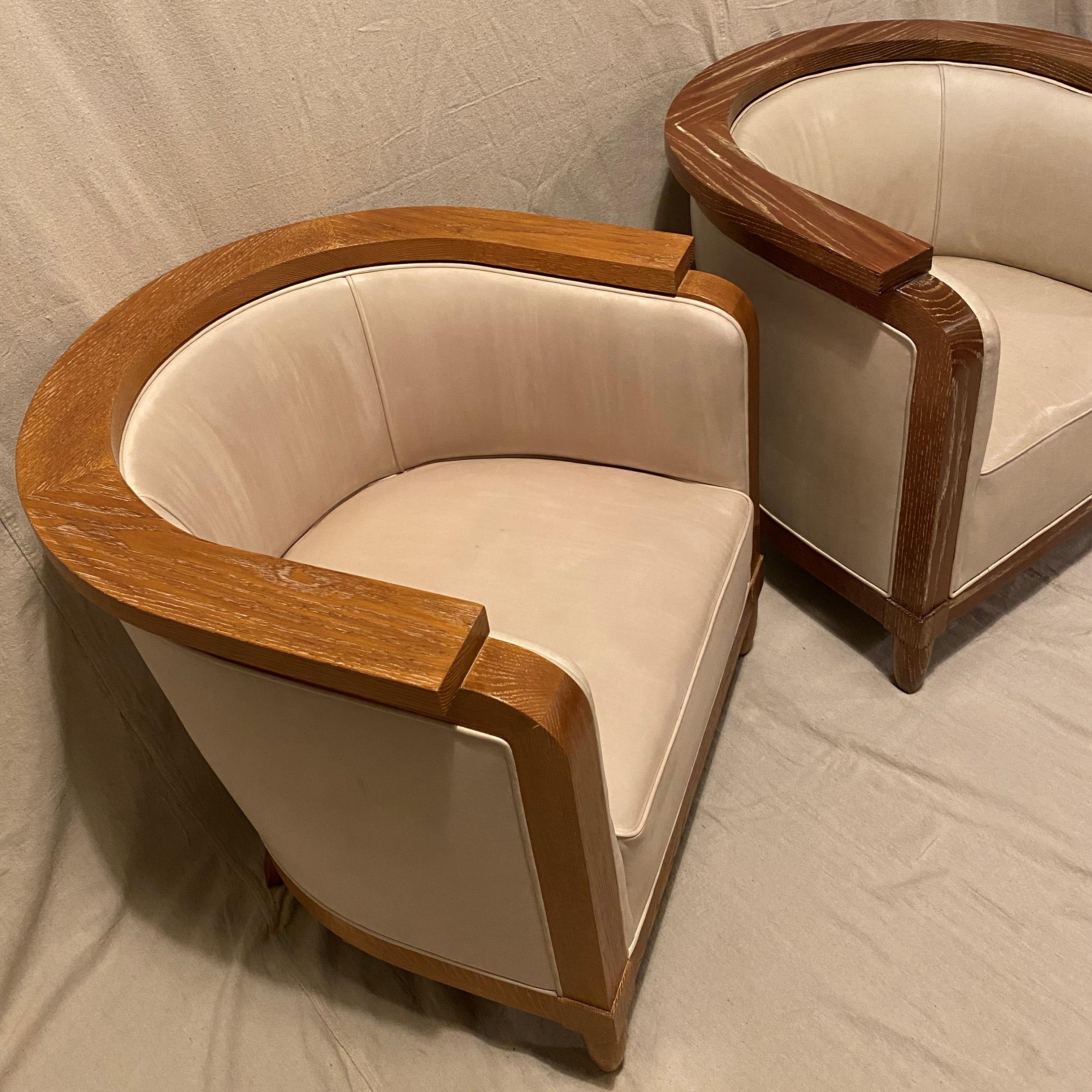 French Jacque Adnet Small Scale Lounge Chairs