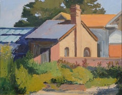 Kalifornisches Plein-Aire-Ölgemälde von Luther Burbanks Garten in Santa Rosa