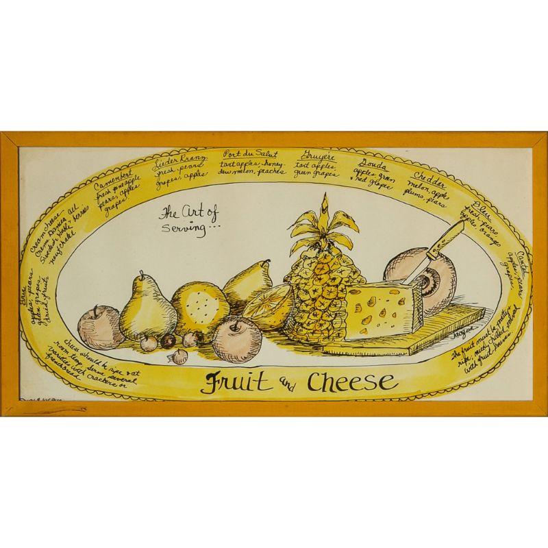 "The Art of Serving Fruit and Cheese" - Print by Jacque