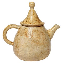 Used Jacqueline and Jean Lerat 20th century design ceramic tea pot La Borne 1960 