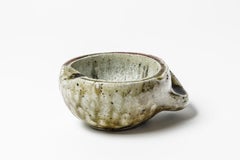Jacqueline and Jean Lerat La Borne Stoneware Ceramic Ashtray Modern Form 1950