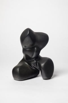 Jacqueline and Tim Orr black ceramic porcelain figurativ buste circa 1980