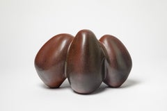 Jacqueline and Tim Orr large abstract red black porcelain ceramic sculpture 1970