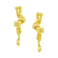 Barbosa 18k Recycled Gold "Knot" Stud Earrings