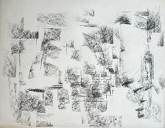 Forme architettoniche astratte: disegno a carboncino del modernismo francese
