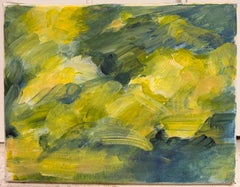 Pittura ad olio astratta Greene & Greene & Greene, paesaggio modernista francese