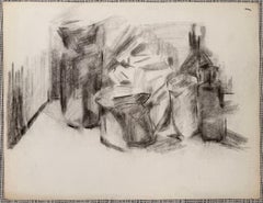 Abstract Vases and Jugs Pastel 20th Modernist Century Drawing