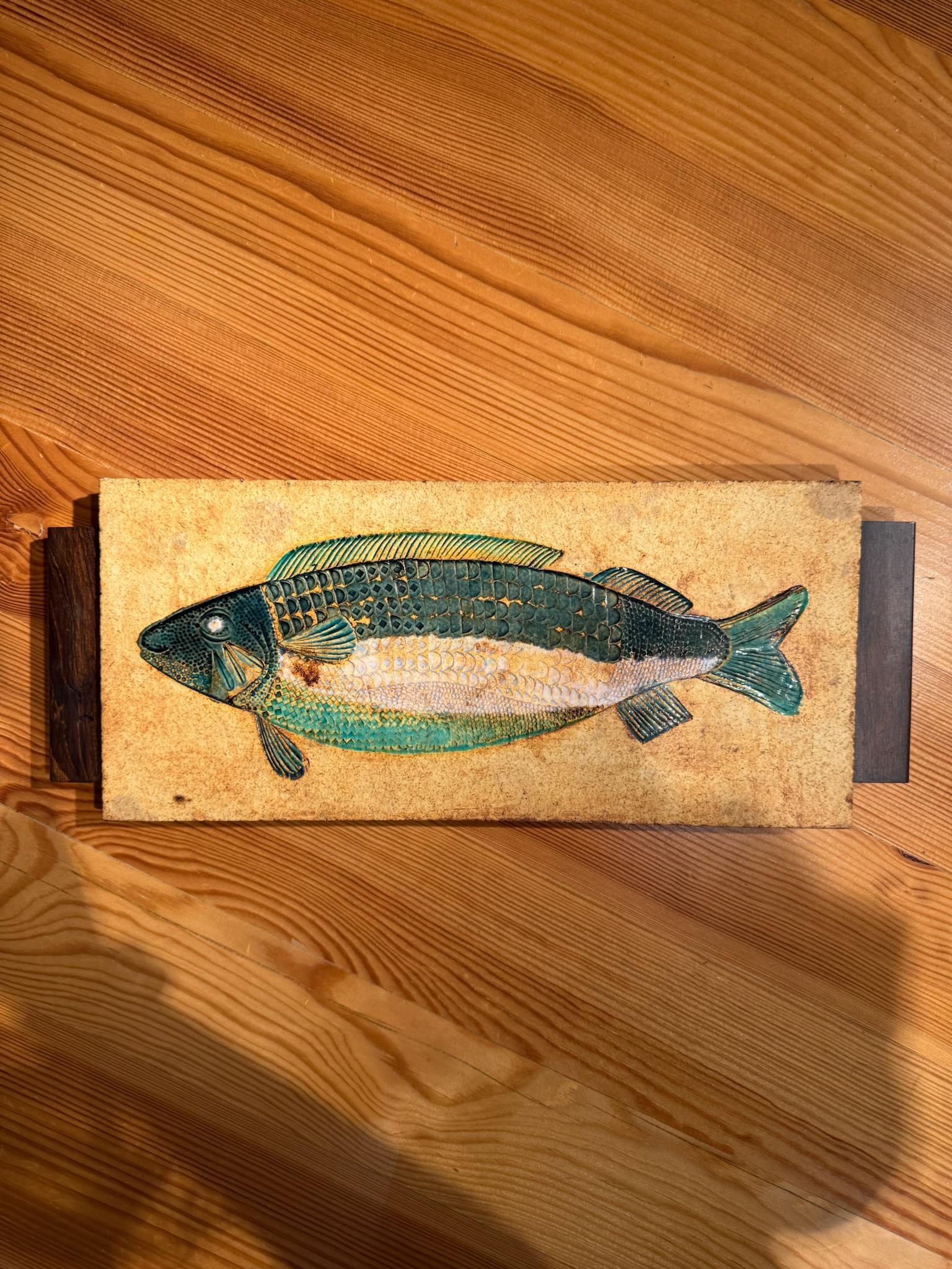 French Jacqueline Capron Ceramic Panel, circa 1960 For Sale